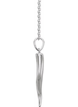 14K Yellow Gold Italian Horn Pendant