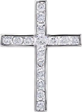 14K Rose Gold 1/3 CTW Natural Diamond Cross Pendant