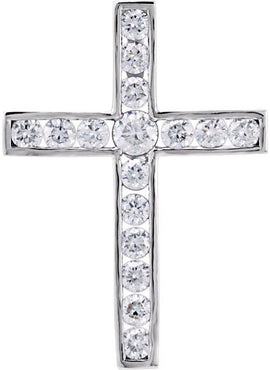 14K Rose Gold 1/3 CTW Natural Diamond Cross Pendant