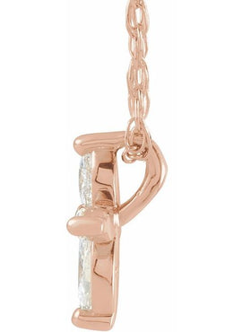 Sterling Silver 1/6 CTW Natural Diamond Cross Pendant