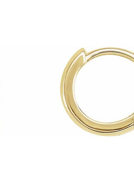 14K Rose Gold Hinged 14 mm Hoop Earrings