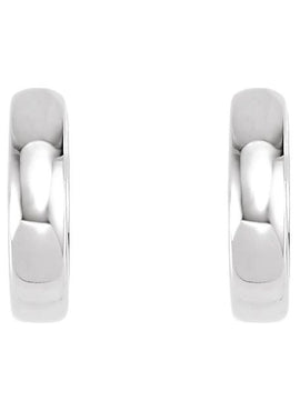 14K Rose Gold Hinged 14 mm Hoop Earrings
