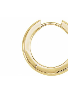 14K Rose Gold Hinged 14 mm Hoop Earrings