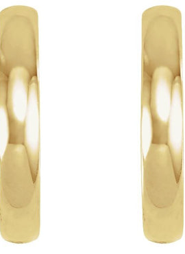 14K Rose Gold Hinged 14 mm Hoop Earrings