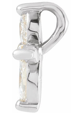 Sterling Silver 1/6 CTW Natural Diamond Cross Pendant