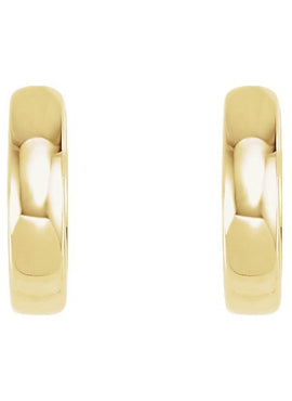 14K Rose Gold Hinged 14 mm Hoop Earrings