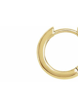 14K Rose Gold Hinged 14 mm Hoop Earrings