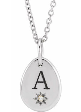 14K Yellow Gold Engravable .005 CT Natural Diamond 16-18
