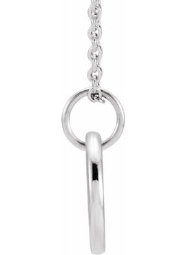 14K Rose Gold Engravable .005 CT Natural Diamond 16-18