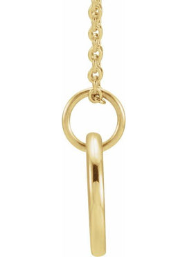 14K Rose Gold Engravable .005 CT Natural Diamond 16-18