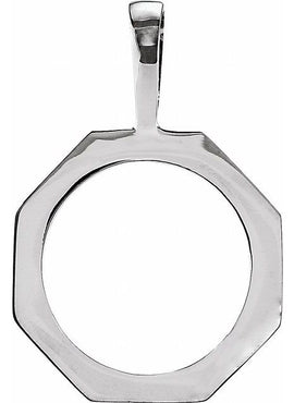 Platinum Coin Frame Bezel Pendant Mounting for 15x.76 mm Coin