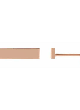 14K White Gold Engravable Bar Earrings