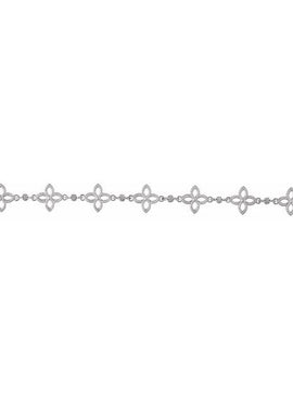 Sterling Silver Floral 7 1/2