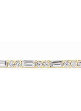 14K White Gold Natural Blue Sapphire & 1/6 CTW Natural Diamond Bar 16-18