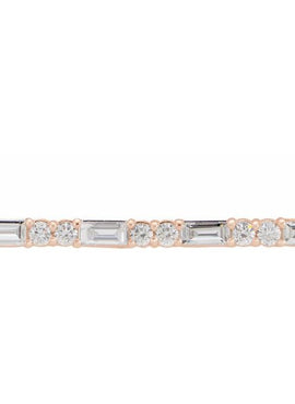 14K White Gold Natural Blue Sapphire & 1/6 CTW Natural Diamond Bar 16-18