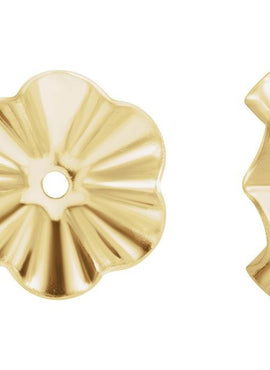 14K Yellow Gold 7.8 mm OD Buttercup Earring Jackets