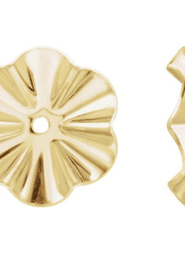 14K Yellow Gold 7.8 mm OD Buttercup Earring Jackets