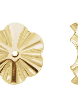 14K Yellow Gold 7.8 mm OD Buttercup Earring Jackets