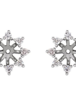 14K Yellow Gold 6 mm ID 1/2 CTW Natural Diamond Earring Jackets