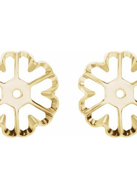 14K Yellow Gold 6.6 mm ID Earring Jackets