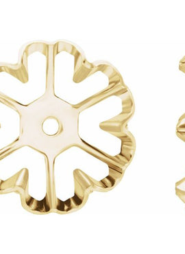 14K Yellow Gold 6.6 mm ID Earring Jackets