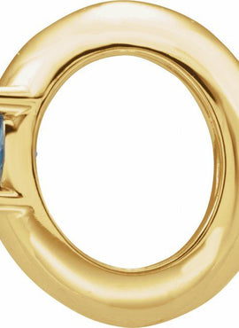 14K Yellow Gold Imitation Blue Zircon Birth of a Child® Spacer Charm/Pendant