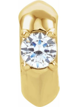 14K Yellow Gold Imitation Blue Zircon Birth of a Child® Spacer Charm/Pendant