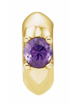 14K Yellow Gold Imitation Blue Zircon Birth of a Child® Spacer Charm/Pendant