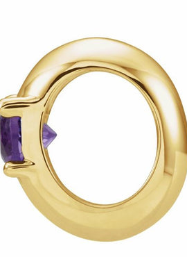 14K Yellow Gold Imitation Blue Zircon Birth of a Child® Spacer Charm/Pendant
