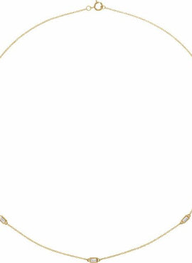 14K Yellow Gold 1/5 CTW Natural Diamond 3-Station 16