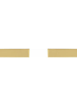 14K White Gold Engravable Bar Earrings