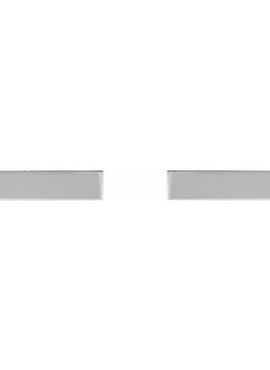 14K White Gold Engravable Bar Earrings