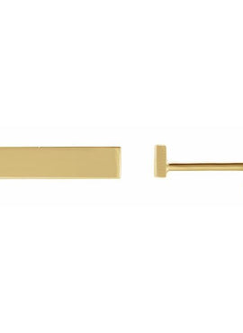 14K White Gold Engravable Bar Earrings