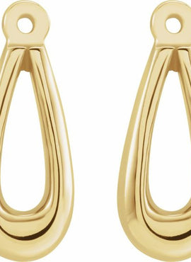 14K White Gold Earring Jackets