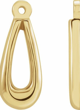 14K White Gold Earring Jackets