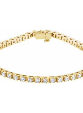 14K Yellow Gold 3 3/8 CTW Natural Diamond Line 7