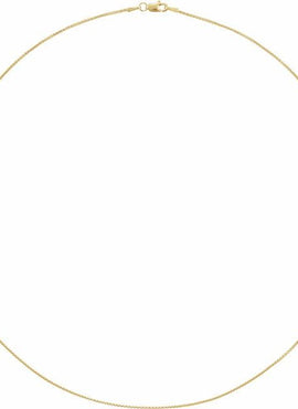 14K Yellow Gold Recycled Metal 1 mm Rounded Box Chain by the Inch