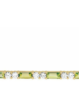 14K White Gold Natural Blue Sapphire & 1/6 CTW Natural Diamond Bar 16-18