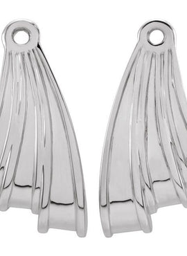 14K White Gold Freeform Earring Jackets