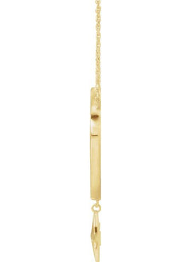 14K White Gold 23.8x15.7 mm Miraculous Mary 16
