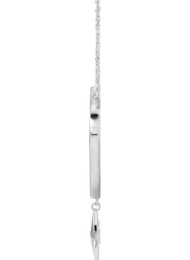 14K White Gold 23.8x15.7 mm Miraculous Mary 16
