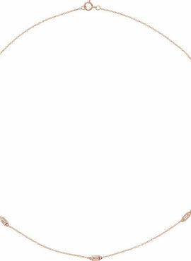 14K Yellow Gold 1/5 CTW Natural Diamond 3-Station 16