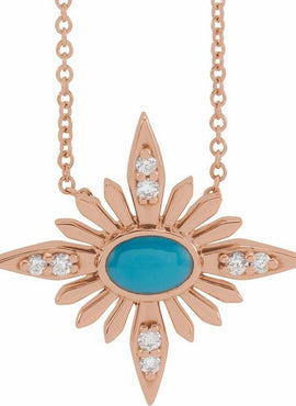 14K White Gold Natural Ethiopian Opal & .08 CTW Natural Diamond Pendant