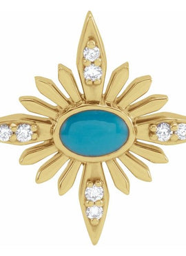 14K White Gold Natural Ethiopian Opal & .08 CTW Natural Diamond Pendant