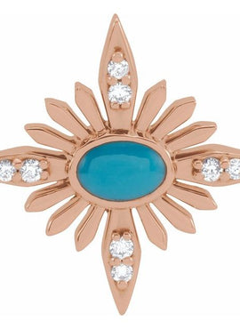 14K White Gold Natural Ethiopian Opal & .08 CTW Natural Diamond Pendant