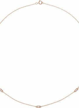 14K Yellow Gold 1/5 CTW Natural Diamond 3-Station 16