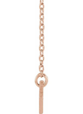 14K White Gold Engravable Geometric 16-18
