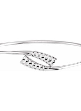 14K Yellow Gold 16.5 mm Bypass Bangle 7