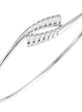 14K Yellow Gold 16.5 mm Bypass Bangle 7