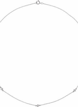 14K Yellow Gold 1/6 CTW Natural Diamond 3-Station 16